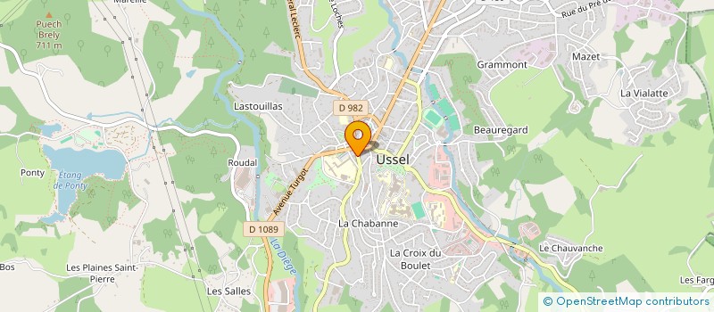 localisation de l'entreprise SCI DE LA RUE DES RECOLLETS à USSEL