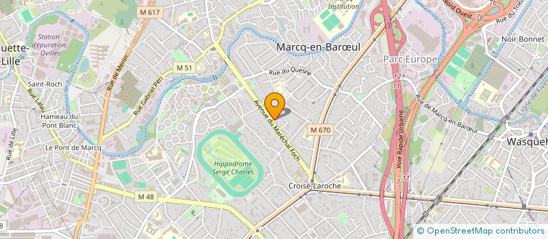 localisation de l'entreprise SCI DE LA RUE DU DOCTEUR ROUX à MARCQ-EN-BARŒUL
