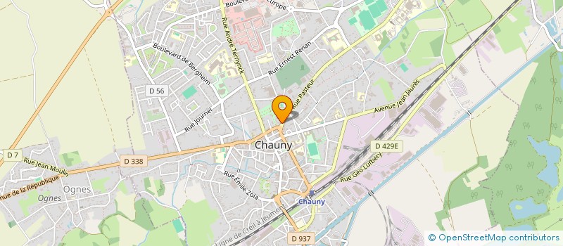 localisation de l'entreprise SCI DE LA RUE DU GAL LECLERC  CHAUNY