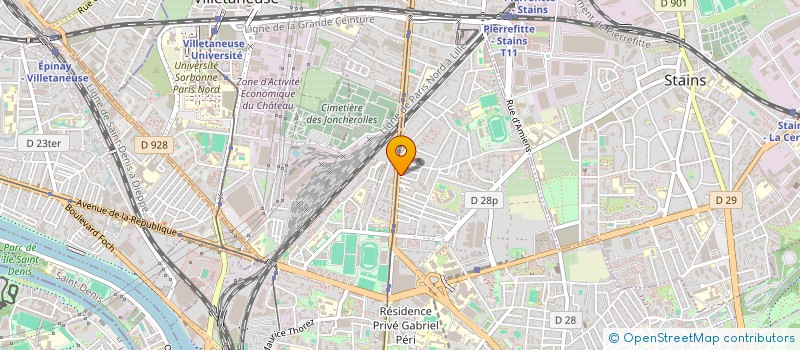 localisation de l'entreprise SCI DE LA RUE ELISEE RECLUS N 183 à PIERREFITTE-SUR-SEINE