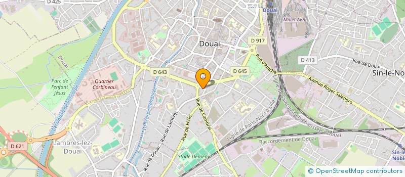 localisation de l'entreprise SCI DE LA RUE ESCALLIER à DOUAI