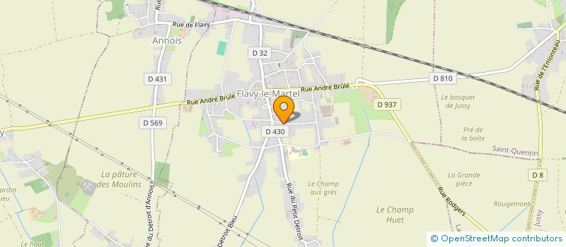 localisation de l'entreprise SCI DE LA RUE GASTON MILLET à FLAVY-LE-MARTEL