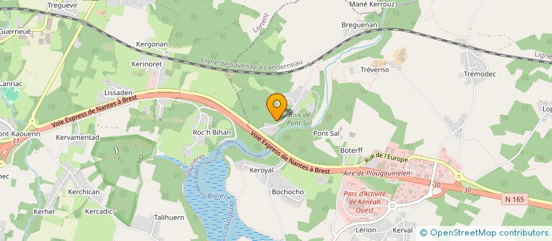 localisation de l'entreprise SCI DE LA RUE GLATINIER  PLOUGOUMELEN