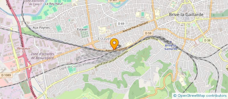 localisation de l'entreprise SCI DE LA RUE GUYNEMER  BRIVE-LA-GAILLARDE