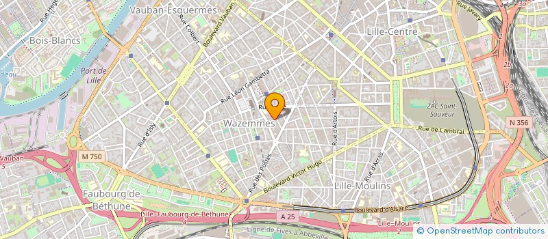 localisation de l'entreprise SCI DE LA RUE HOVELACQUE à LILLE
