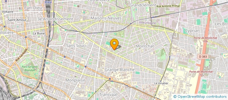 localisation de l'entreprise SCI DE LA RUE MONCEY  LYON