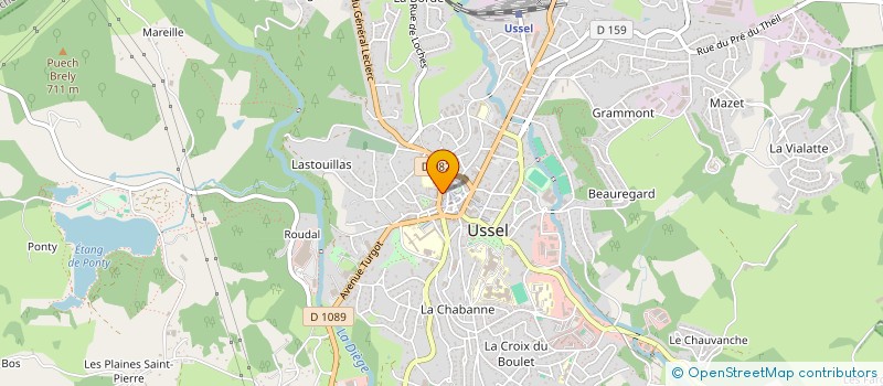 localisation de l'entreprise SCI DE LA RUE NEUVE DU PALAIS à USSEL