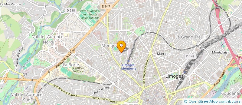 localisation de l'entreprise SCI DE LA RUE POUSSIN à LIMOGES