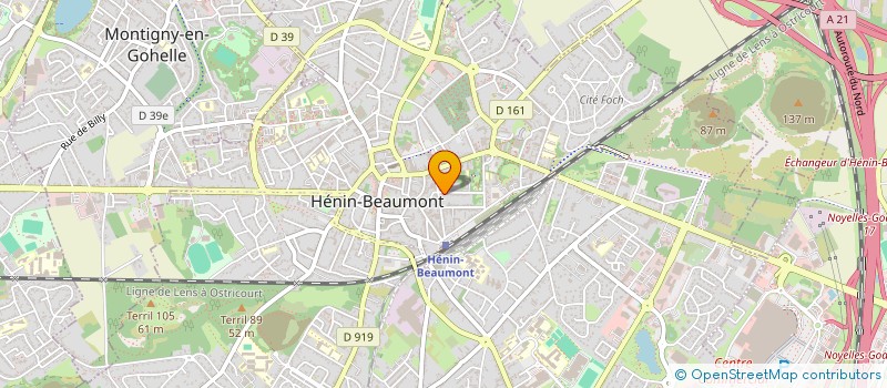 localisation de l'entreprise SCI DE LA RUE VICTOR HUGO  HENIN-BEAUMONT