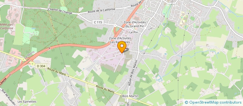 localisation de l'entreprise SCI DE LA SAPINIERE DE CHANGE  GUERANDE