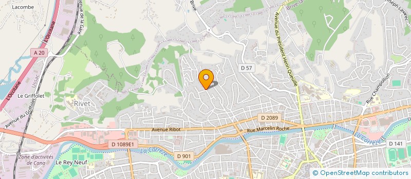localisation de l'entreprise SCI DE LA SARRETIE à BRIVE-LA-GAILLARDE