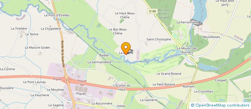 localisation de l'entreprise SCI DE LA SCIERIE  ERBREE