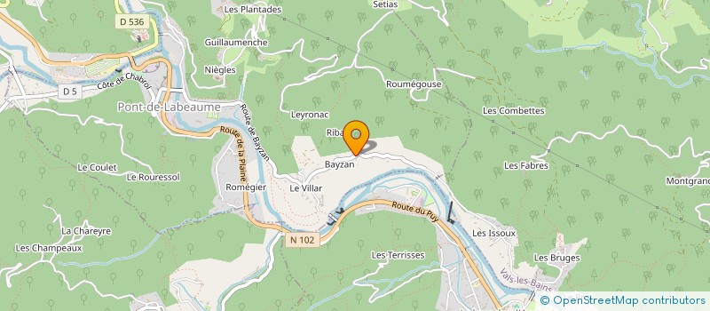 localisation de l'entreprise SCI DE LA SOURCE  PONT-DE-LABEAUME