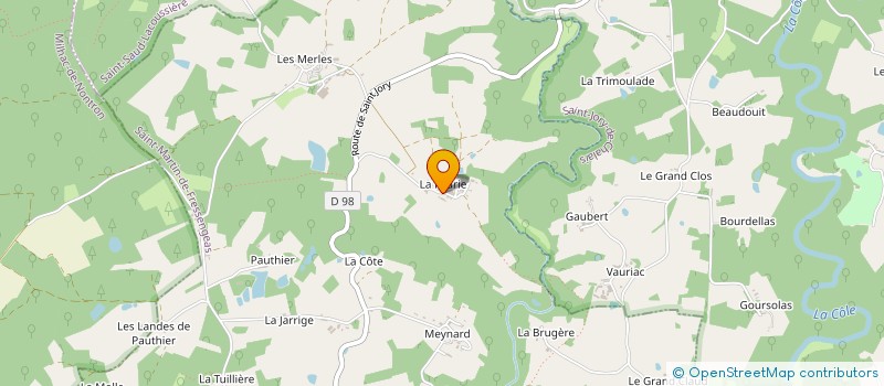 localisation de l'entreprise SCI DE LA SOURCE  SARRAZAC