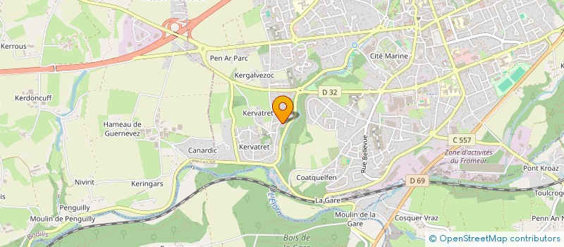 localisation de l'entreprise SCI DE LA SOURCE  LANDIVISIAU