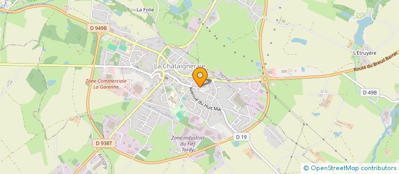 localisation de l'entreprise SCI DE LA TERRASSE  LA CHATAIGNERAIE