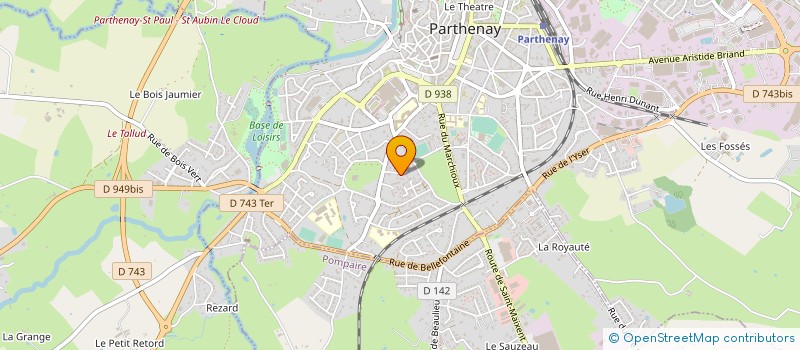 localisation de l'entreprise SCI DE LA THIBAUDIERE  PARTHENAY