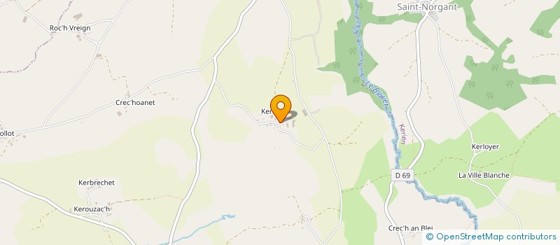 localisation de l'entreprise SCI DE LA TOSSEN  MAEL-PESTIVIEN