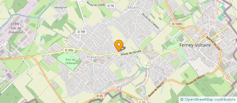 localisation de l'entreprise SCI DE LA TOUPE à PREVESSIN-MOENS