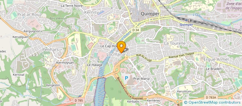 localisation de l'entreprise SCI DE LA TOUR D AUVERGNE  QUIMPER