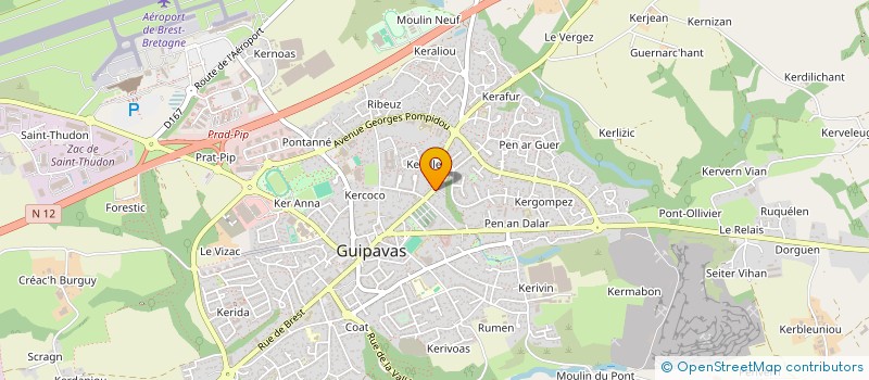 localisation de l'entreprise SCI DE LA TOUR D'AUVERGNE  GUIPAVAS