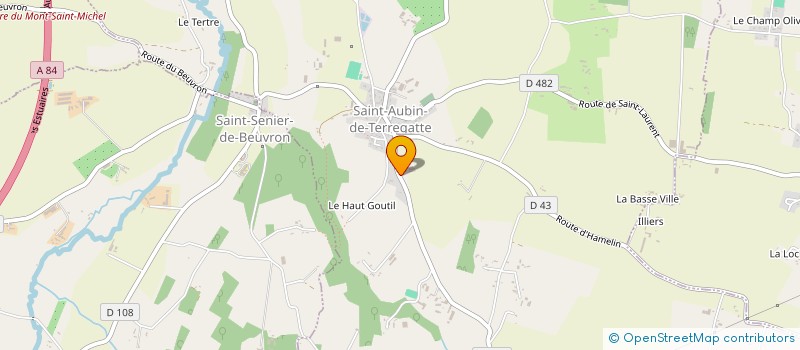 localisation de l'entreprise SCI DE LA TOUTOUTE  SAINT-AUBIN-DE-TERREGATTE