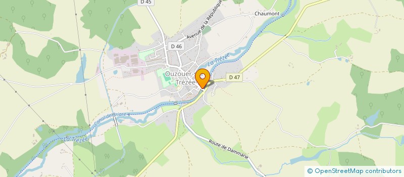 localisation de l'entreprise SCI DE LA TREZEE à OUZOUER-SUR-TREZEE