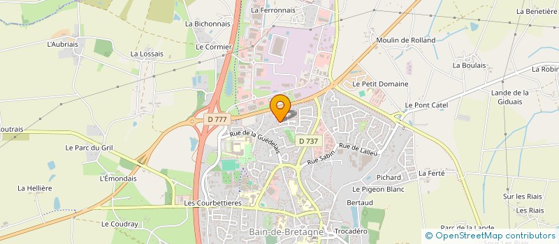 localisation de l'entreprise SCI DE LA TRIBU  BAIN-DE-BRETAGNE