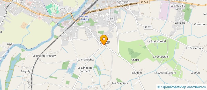 localisation de l'entreprise SCI DE LA VALLEE  GUIPRY-MESSAC