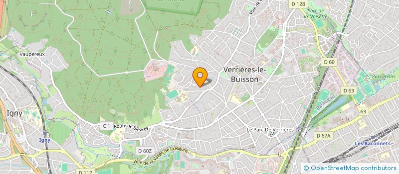 localisation de l'entreprise SCI DE LA VALLEE  VERRIERES-LE-BUISSON