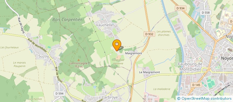 localisation de l'entreprise SCI DE LA VALLEE  VAUCHELLES