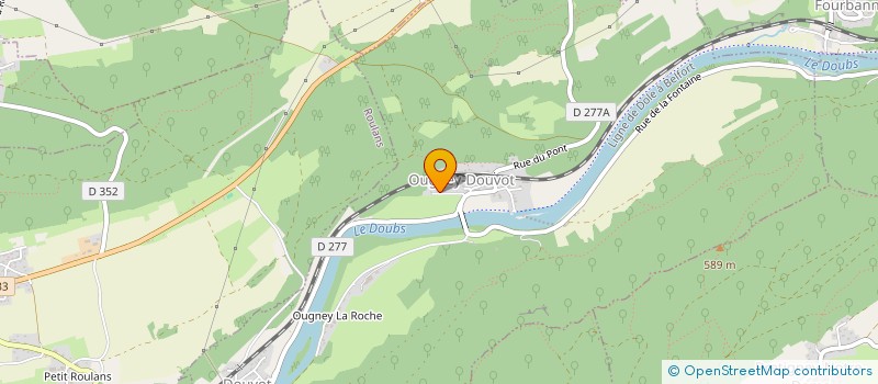 localisation de l'entreprise SCI DE LA VALLEE  OUGNEY-DOUVOT