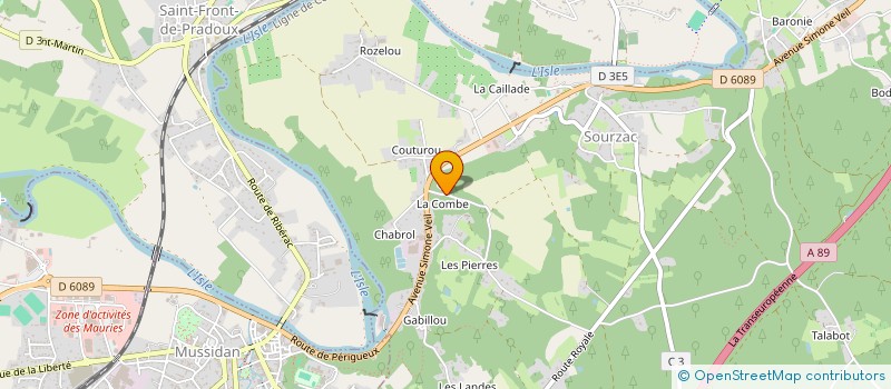 localisation de l'entreprise SCI DE LA VALLEE DE L'ISLE  SAINT-LAURENT-DES-HOMMES