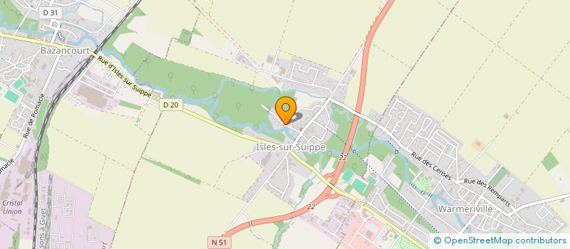 localisation de l'entreprise SCI DE LA VALLEE DE LA SUIPPE  ISLES-SUR-SUIPPE
