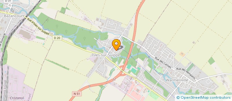 localisation de l'entreprise SCI DE LA VALLEE DE LA SUIPPE  ISLES-SUR-SUIPPE