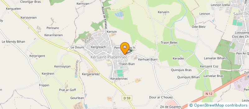 localisation de l'entreprise SCI DE LA VALLEE DE MANER COZ  KERSAINT-PLABENNEC