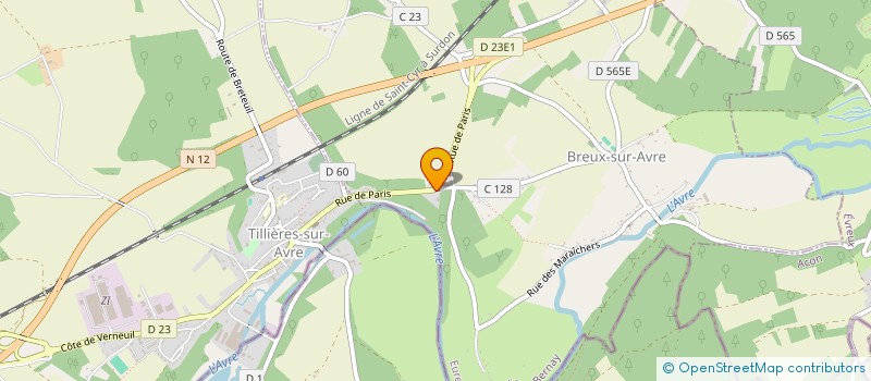 localisation de l'entreprise SCI DE LA VALLEE DES BOIS  BREUX-SUR-AVRE