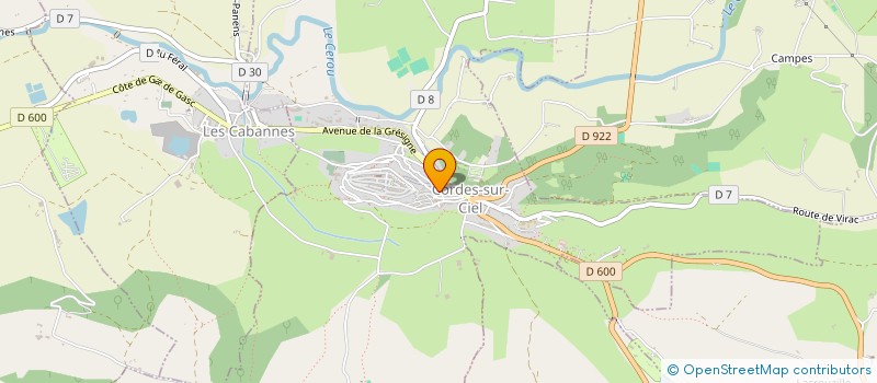 localisation de l'entreprise SCI DE LA VALLEE DU CEROU  CORDES-SUR-CIEL