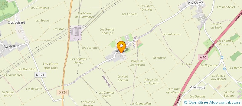 localisation de l'entreprise SCI DE LA VALLEE POIRIOU  VILLERBON