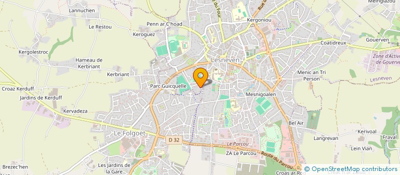 localisation de l'entreprise SCI DE LA VALLEE VERTE  LE FOLGOET