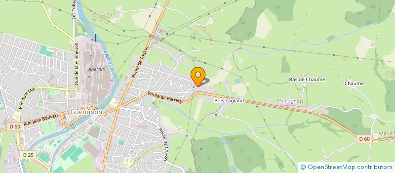 localisation de l'entreprise SCI DE LA VALLIERE  GUEUGNON