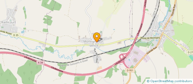 localisation de l'entreprise SCI DE LA VENCE ET DES CRETES  RAILLICOURT