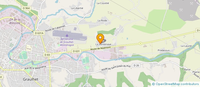 localisation de l'entreprise SCI DE LA VENTENAYE à GRAULHET