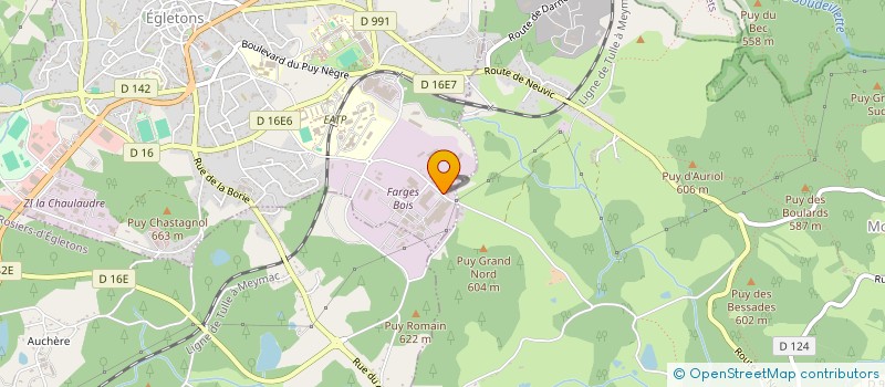 localisation de l'entreprise SCI DE LA VERGNADE  ROSIERS D'EGLETONS