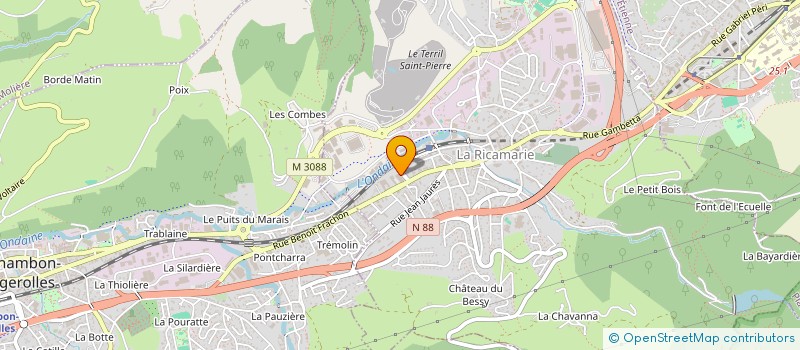 localisation de l'entreprise SCI DE LA VERRERIE  LA RICAMARIE