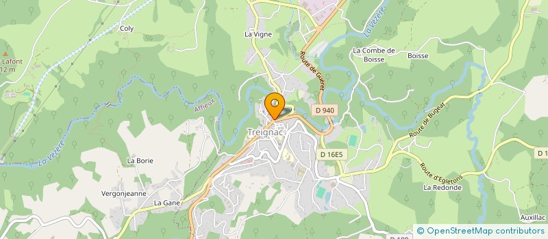 localisation de l'entreprise SCI DE LA VEZERE  TREIGNAC