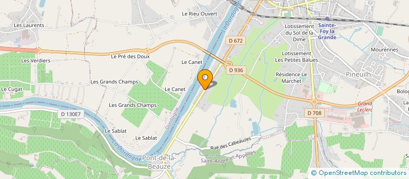 localisation de l'entreprise SCI DE LA VIEILLE HALLE  PINEUILH