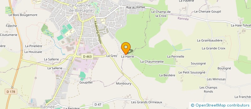 localisation de l'entreprise SCI DE LA VIGNE  LA GUERCHE-DE-BRETAGNE