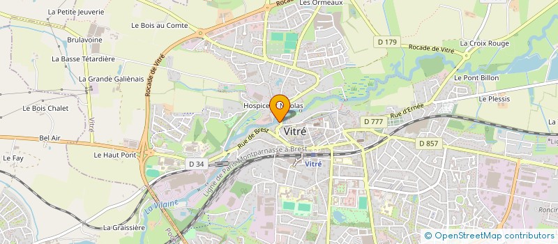 localisation de l'entreprise SCI DE LA VILAINE  VITRE