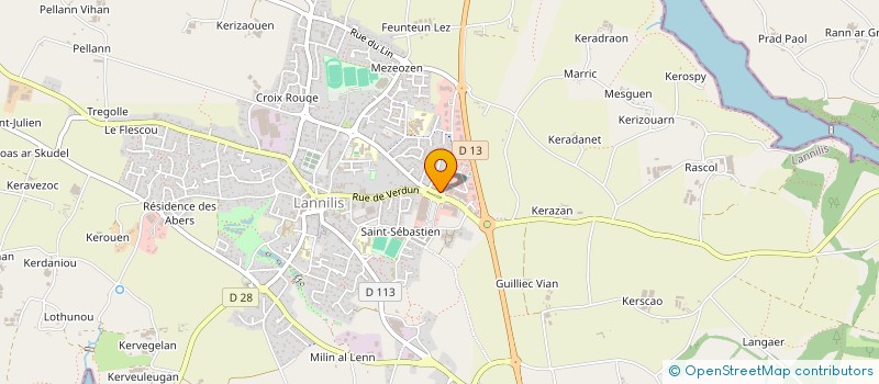 localisation de l'entreprise SCI DE LA VILAINE  LANNILIS